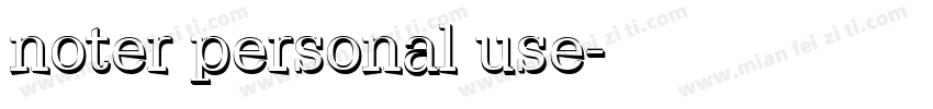 noter personal use字体转换
